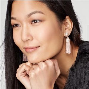 BaubleBar Blush Pink Tassel Earrings